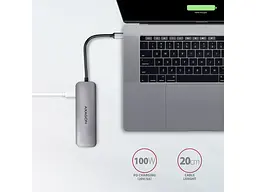 Мультипортовий адаптер AXAGON SuperSpeed Combo 5in1 Grey (HMC-5) - мініатюра 6