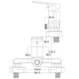 Змішувач для душу Globus Lux Bonn GLB-0105N Хром - мініатюра 6