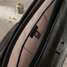 Чоловічий діловий портфель Tony Perotti 8009/42 nero (90377) Чорний - мініатюра 5