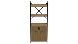 Етажерка 3/60 Ferrum-decor Серії Конект з тумбою 144x60x28 Чорний ДСП Артизан (FRD-104447) - мініатюра 4