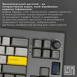 Клавіатура Epomaker Shadow-X Flamingo Black механічна бездротова (SHX-B-F) - мініатюра 10