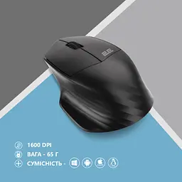 Мишка 2E MF280 Silent Wireless/Bluetooth Black (2E-MF280WBK) - мініатюра 6