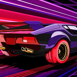 Інтер'єрна картина Ретровейв авто, retrowave, synthwave, поп-арт, кіберпанк, інтер'єрний плакат, 60×96 см (id1368) - мініатюра 4