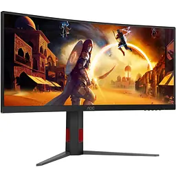 TFT 34" AOC CU34G4Z, WQHD, Fast VA, вигн., 240Гц, 2хHDMI, DP, USB-hub, HAS, чорно-червоний - мініатюра 2