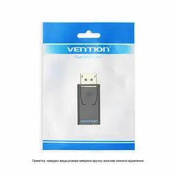 Відеоадаптер Vention перехідник з DisplayPort (DP) штекера на HDMI гніздо 1080p 60 Гц потрібен кабель HDMI зі штекерами на обох кінцях з одночасною передачею аудіо та відео дублювання екрана та розширення робочого столу для Windows / Mac OS / Linux чорний (HBKB0) - мініатюра 7