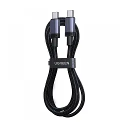 Дата кабель USB-C to USB-C 0.5m 100W 480Mbps black Ugreen (65831) - мініатюра 3