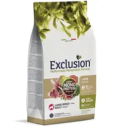 Сухий корм для дорослих собак великих порід Exclusion Noble Grain Adult Lamb Large Breed, з м’ясом ягняти, 12 кг - мініатюра 2