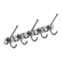 Планка з 5-а гачками Zerix LR201-5 LL1415, Хром