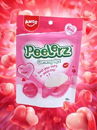Жувальні цукерки Amos Peelerz Gummy Lips 65г - мініатюра 2