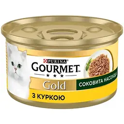 Вологий корм для котів Gourmet Gold Соковита насолода з куркою в соусі 85