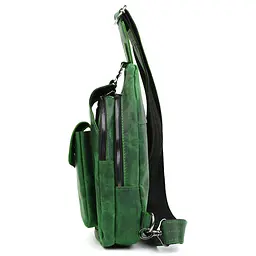 Модный рюкзак слинг на одну шлейку зеленый TARWA 17х7х33.5 см sum0028431 - миниатюра 4