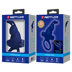 Ерекційне кільце з вібрацією PRETTY LOVE Powerful ring, 10 vibration functions PRETTY LOVE BI-210204-3 100224 - мініатюра 9