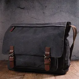Чоловіча сумка для ноутбука з текстильним клапаном 36х33х10 см Vintage 36х33х10 см sum0021431 - мініатюра 7