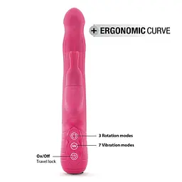 Вібратор-кролик Dorcel Baby Rabbit Magenta 2.0 з перлинним масажем і головкою, що обертається - мініатюра 4
