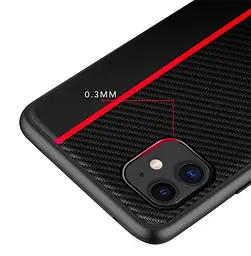 Чохол накладка Primolux CFC для Apple iPhone 11 Black&Red - мініатюра 5
