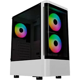 Корпус GAMDIAS TALOS E3 CG WH без БП White (4711514501209) - мініатюра 1