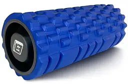 Масажний ролик EasyFit Grid Roller 33 см v.1.1 міцний масажер (синій) - мініатюра 1