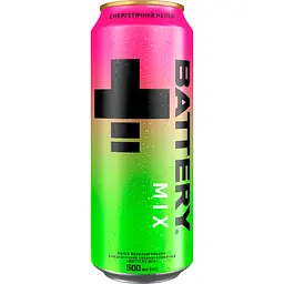 Упаковка енергетичного напою Battery Mix 12 л (0.5 л x 24 шт.) з/б - мініатюра 2