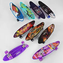 Скейт пенні борд Best Board, дошка 55 см, PU колеса, світлові ефекти, діаметр 6 см, C40310 (В асортименті) - мініатюра 6