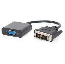 Перехідник Cablexpert DVI-D-VGA, 0.2 м, Black (A-DVID-VGAF-01)