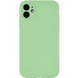 Чохол Silk Full Camera Protective (AA) NO LOGO для Apple iPhone 12 (6.1") М'ятний / Mint