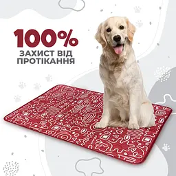 Багаторазова пелюшка для собак Pelushka Red Abstraction 70х90 см - мініатюра 3