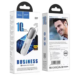 Гарнітура Bluetooth, Hoco E57, BT5.0, 10H, 170 mAh (білий) - мініатюра 4