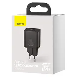 Мережевий зарядний пристрій Baseus Super Si Quick Charger 1C 30W EU чорний CCSUP-J01 - мініатюра 5