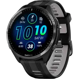 Смарт-годинник Garmin Forerunner 965 Titanium Bezel with Black Case and Black/Powder Gray Silicone Band (010-02809-00/10) [89360]