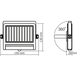 Прожектор Videx IP54 600Lm 5000K Сенсорний (VL-WLSO-025-S) - мініатюра 10