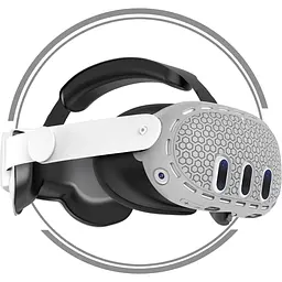Чохол для VR-окулярів GINWDAY Silicone VR Shell Protective для Meta Quest 3 Gray [139301] - мініатюра 4