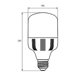 Лампочка Eurolamp E40 (LED-HP-100406) - мініатюра 3