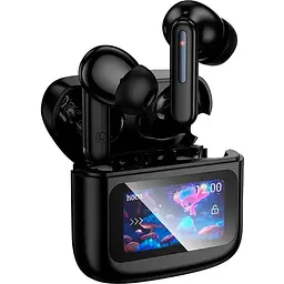 Бездротові навушники Hoco EQ14 Cool color true бездротовий BT headset with touch screen, BT5.4, 40mAh, 500mAh, 7h, black