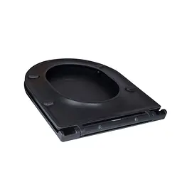Сидіння для унітаза Qtap (Robin) з мікроліфтом Slim QT99HY2411MB, Чорний матовий - мініатюра 4