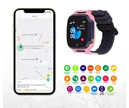 Дитячий смарт-годинник AmiGo GO008 MILKY GPS WIFI (Pink) [61001] - мініатюра 6
