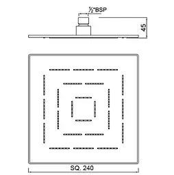 Верхній душ Jaquar Maze OHS-CHR-1629, Хром - мініатюра 2