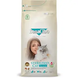 Сухий корм для стерилізованих котів BonaCibo Adult Cat Sterilized з лососем 2 кг BC407011