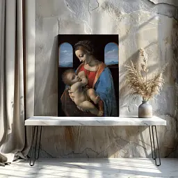 Інтер'єрна картина Мадонна Літта, Леонардо да Вінчі, Leonardo da Vinci, The Litta Madonna, 60×45 см (id6759) - мініатюра 3