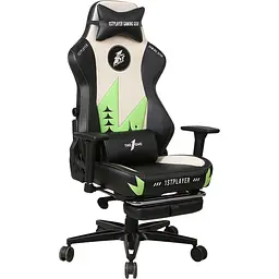 Геймерське крісло 1stPlayer Duke Black/White/Green [121648] - мініатюра 3