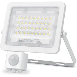 Прожектор Videx LED F2e 30W 5000K з датчиком руху та освітленості (VL-F2e305W-S) - мініатюра 2