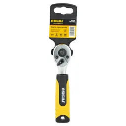 Тріскачка Sigma двостороння укорочена 1/4"-1/2" 145мм 72T CrV (6050251) - мініатюра 5