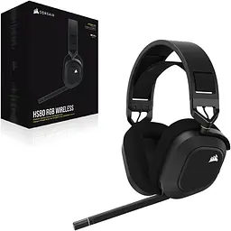 Ігрові навушники Corsair HS80 RGB Wireless Carbon (CA-9011235) [148144] - мініатюра 5