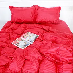 Постельное белье MirSon SatinStripe 30-0018Red 160х220 Полуторный Евро (2200005254493)