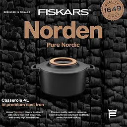 Кастрюля чавунна Fiskars Norden 4 л (1026565) - мініатюра 8