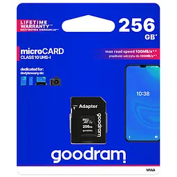 Memory card Secure Digital Micro256Gb GoodRAM UHS-I (class 10) + Adapter - мініатюра 5