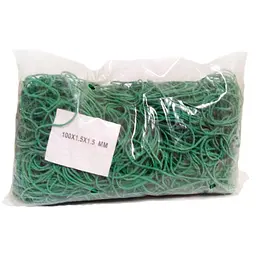 Гумки для грошей 100 мм 1,5 мм 1 кг ТМ Plast зелені (16816461)