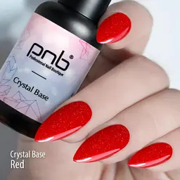 Блискуча база PNB UV/LED Crystal Base red світловідбивна 8 мл - мініатюра 2