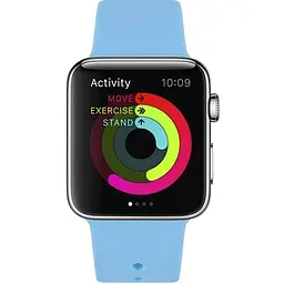 Ремінець Uwatch Silicone Strap for Apple Watch 42/44 mm Blue - мініатюра 3