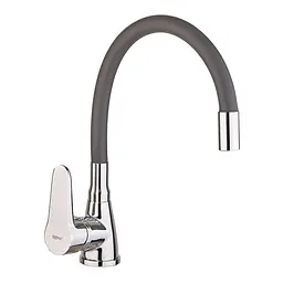 Змішувач для кухні Zerix SOP7 146 gray з гнучким виливом ZX4652 Хром