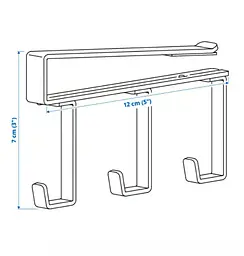 Вішалка із защіпкою IKEA, чорна - мініатюра 3